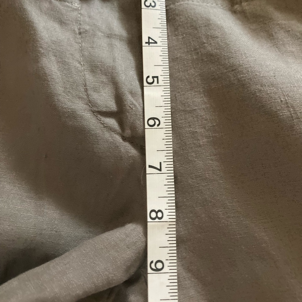 2/10.00 H&M Brown Linen Wide Leg Pants - Picture 6 of 9